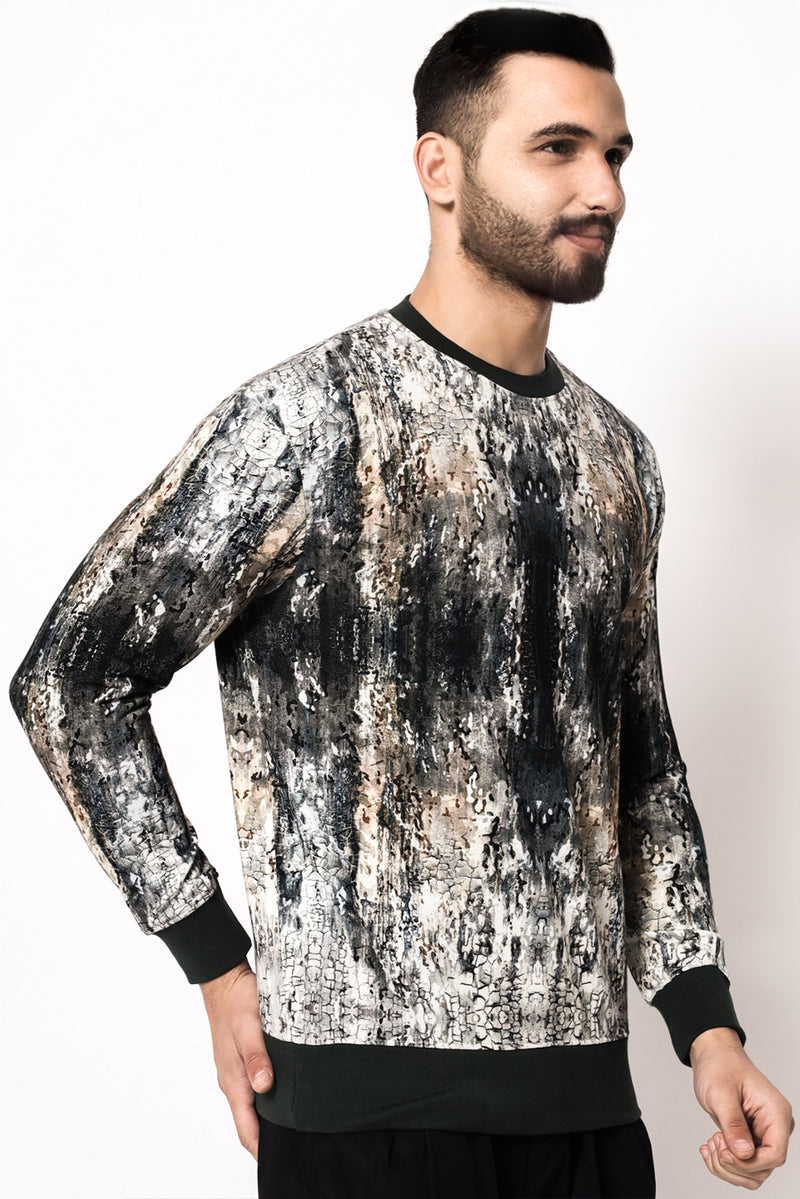 Distress Camouflage Sweatshirt | Cargo Shacket Camouflage Print | Oversized Denim Shacket | Mens fashion | Mens wear | Mens denim | Shackets for men | Oversized denim for men  | Black denim  