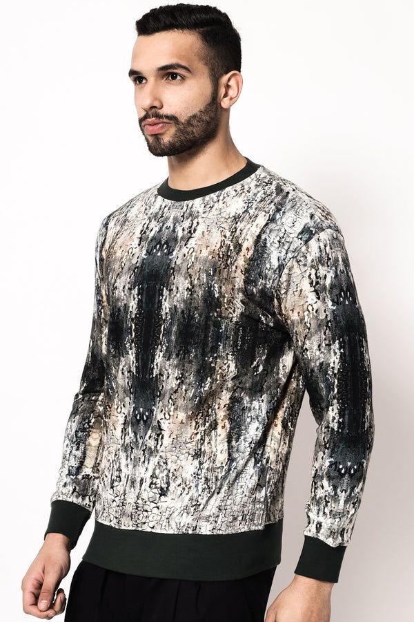 Distress Camouflage Sweatshirt | Cargo Shacket Camouflage Print | Oversized Denim Shacket | Mens fashion | Mens wear | Mens denim | Shackets for men | Oversized denim for men  | Black denim  